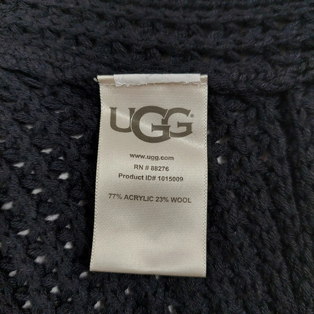 UGG Black Maribeth Cocoon Cape Ribbed Cable Knit Cardigan - Picture 12 of 12